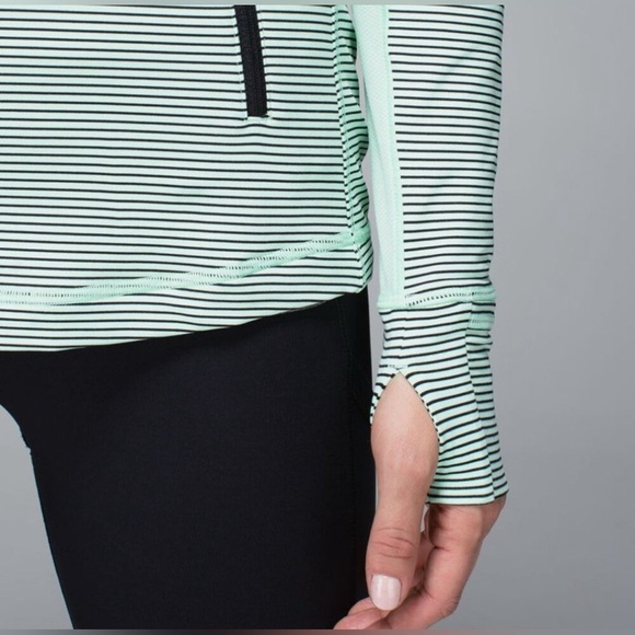 Lululemon Define Jacket Striped Aqua Black Size S (Stretch Fit) - Picture 5 of 8